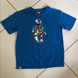 LEGO Target Blue Short Sleeve Tee with Mosaic Brick Figure Design Medium